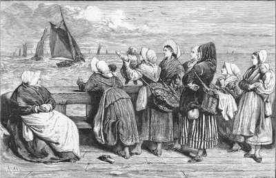 Waiting for the Boats, sketched near Boulogne, published in 